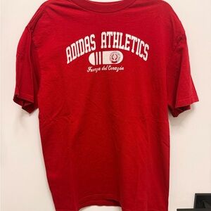 Adidas Athletics Red Tee with White Print